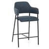 Trent Bar Stool Blue Fabric