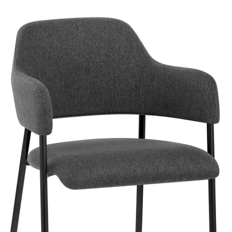 Trent Bar Stool Charcoal Fabric