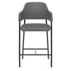 Trent Bar Stool Grey Leather