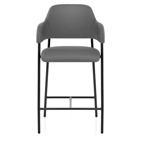 Trent Bar Stool Grey Leather