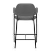 Trent Bar Stool Grey Leather