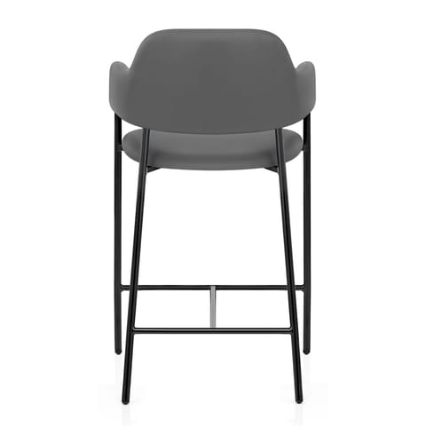 Trent Bar Stool Grey Leather