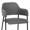 Trent Bar Stool Grey Leather