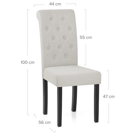 Utah Dining Chair Pebble Fabric