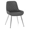 Lincoln Chrome Chair Grey