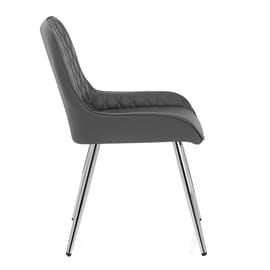 Lincoln Chrome Chair Grey