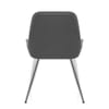 Lincoln Chrome Chair Grey