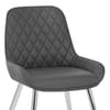 Lincoln Chrome Chair Grey