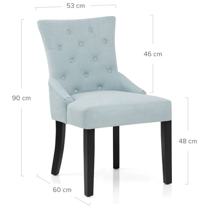 Verdi Dining Chair Duck Egg Blue Dimensions