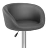 Grey Faux Leather Eclipse Bar Stool