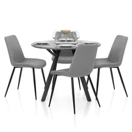 Sussex Dining Set Concrete & Mid Grey