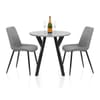 Wessex Dining Set Concrete & Mid Grey