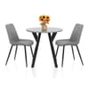 Wessex Dining Set Concrete & Mid Grey