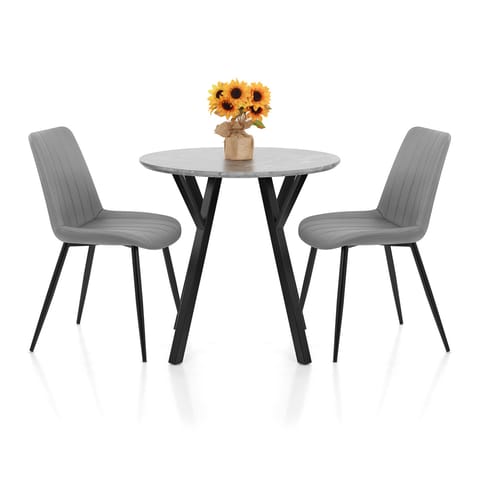 Wessex Dining Set Concrete & Mid Grey