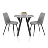 Wessex Dining Set Concrete & Mid Grey