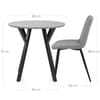 Wessex Dining Set Concrete & Mid Grey