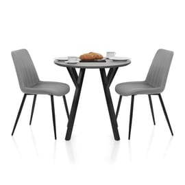 Wessex Dining Set Grey Wood & Mid Grey