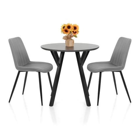 Wessex Dining Set Grey Wood & Mid Grey