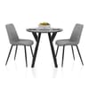 Wessex Dining Set Grey Wood & Mid Grey