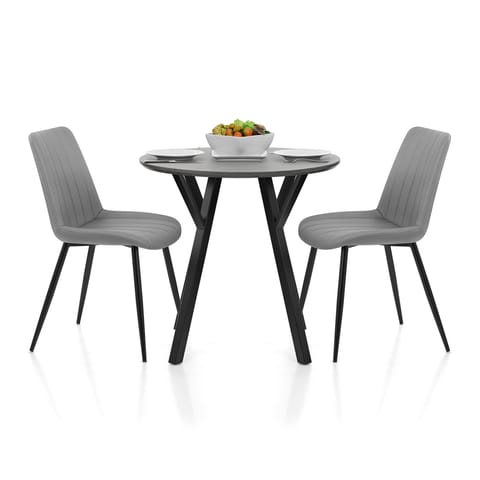 Wessex Dining Set Grey Wood & Mid Grey