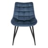 Lisbon Dining Chair Blue Velvet