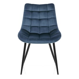 Lisbon Dining Chair Blue Velvet