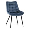 Lisbon Dining Chair Blue Velvet