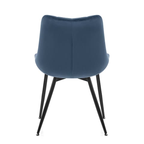 Lisbon Dining Chair Blue Velvet