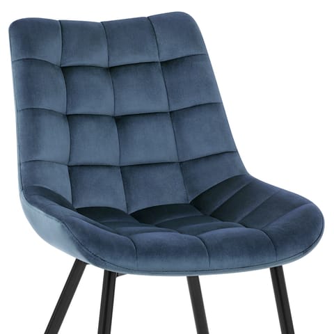 Lisbon Dining Chair Blue Velvet