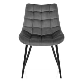 Lisbon Dining Chair Grey Velvet