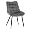 Lisbon Dining Chair Grey Velvet