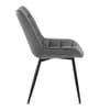 Lisbon Dining Chair Grey Velvet