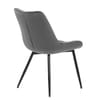 Lisbon Dining Chair Grey Velvet
