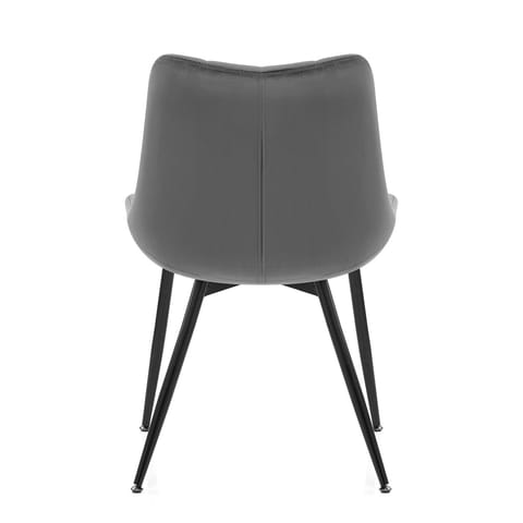 Lisbon Dining Chair Grey Velvet