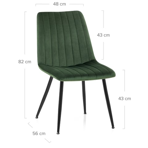 Lagos Dining Chair Green Velvet