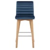 Pure Wooden Stool Blue Velvet