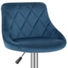 Stitch Bar Stool Blue Velvet