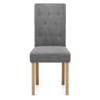 York Dining Chair Grey Fabric