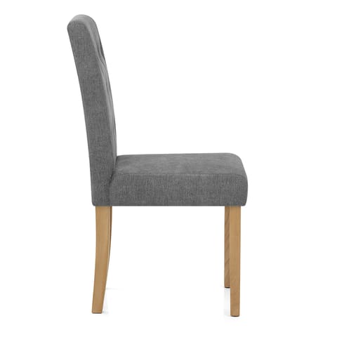 York Dining Chair Grey Fabric