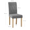 York Dining Chair Grey Fabric