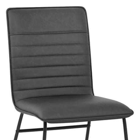 Chevelle Dining Chair Charcoal Leather