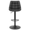 Porto Bar Stool Black Leather