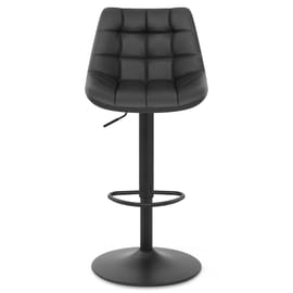 Porto Bar Stool Black Leather