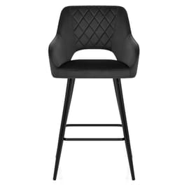 Lopez Bar Stool Black Velvet