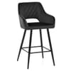 Lopez Bar Stool Black Velvet