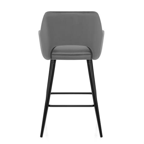 Lopez Bar Stool Grey Velvet