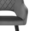 Lopez Bar Stool Grey Velvet