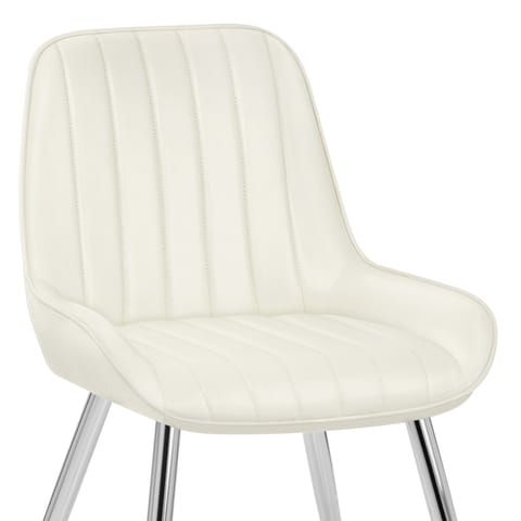 Mustang Chrome Chair Antique Cream