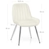 Mustang Chrome Chair Antique Cream