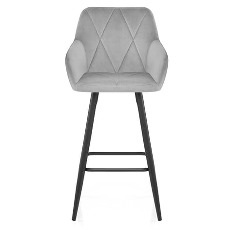 Lanson Bar Stool Grey Velvet